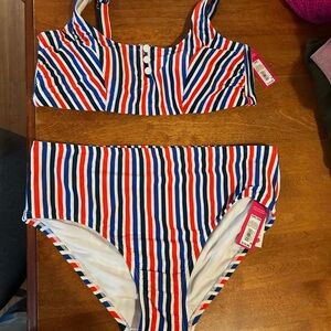 Target Multicolor Striped Bikini Set